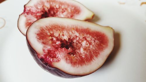 Close-up of chopped fruit on table