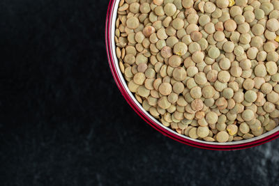 High angle view of bread in bowl