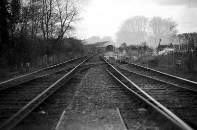 Railroad tracks against sky