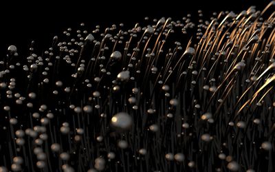 Close-up of electric lights against black background