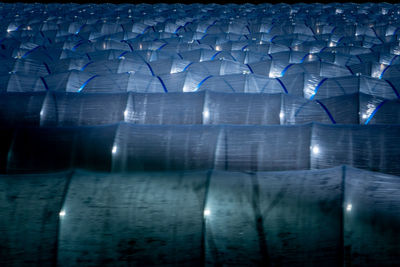 Digital composite image of illuminated building