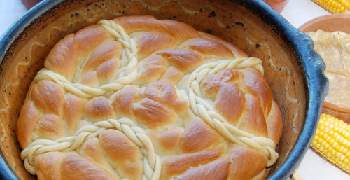 Close-up of bread in container