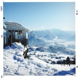 Scenic view of snow covered landscape