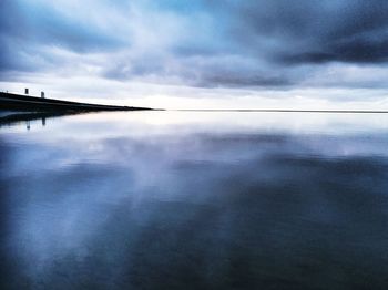 Reflection of clouds in sea