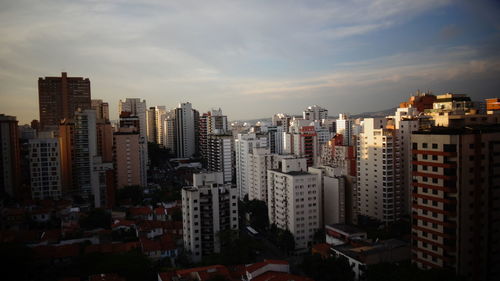 Cityscape against sky at night