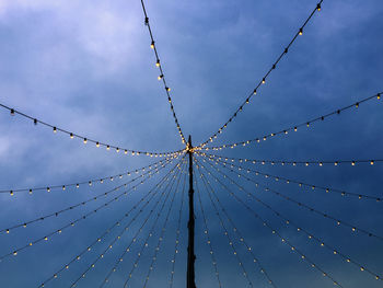 Low angle view of ferris wheel against sky