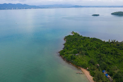 High angle view of sea against sky