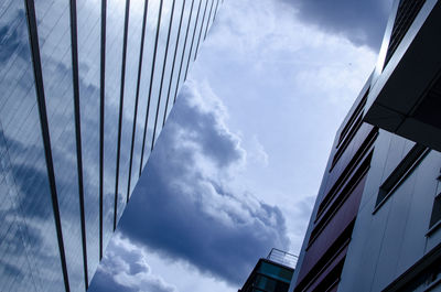 Low angle view of buildings against sky