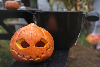 Close-up view of pumpkin