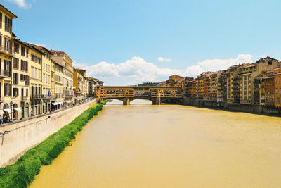 View of the arno river in florence, italy