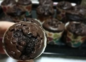 Close-up of dessert on table