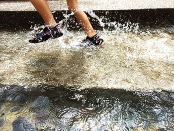 Close-up of woman in water