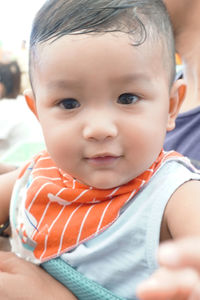 Close-up portrait of cute baby girl