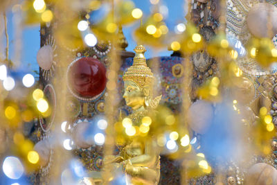 Close-up of illuminated christmas decoration