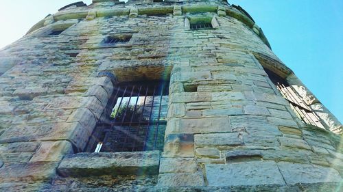 Low angle view of abandoned building