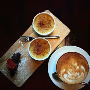 Cup of coffee on table