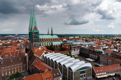 Cityscape of lubeck, germany