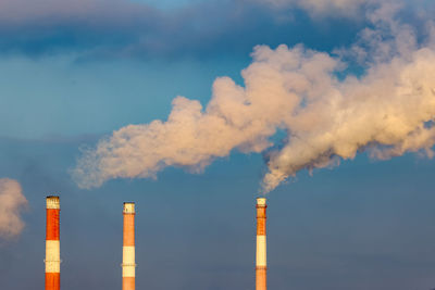Low angle view of lighthouse against sky
