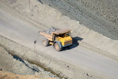 High angle view of construction site