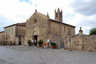 Church of st mary of the assumption in monteriggioni, siena, tuscany, italy.