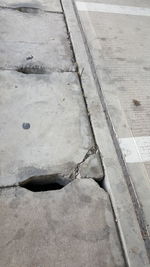 High angle view of footpath