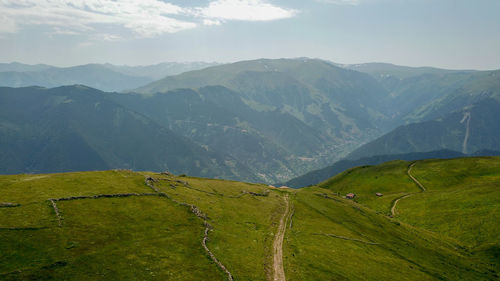 Mountain landscape with green grass / turkey / trabzon