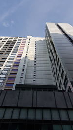 Low angle view of modern building against sky