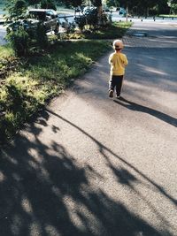 Girl standing on road