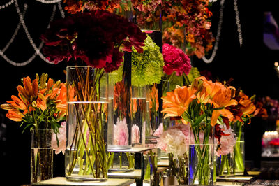 Close-up of flower vase on table