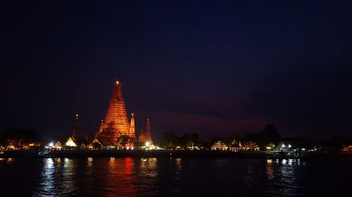 View of illuminated cityscape at night