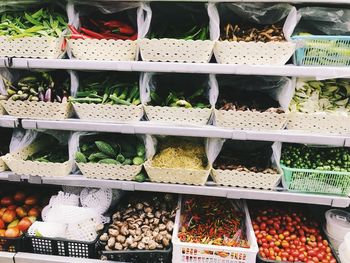 Vegetables for sale at market stall
