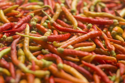 Full frame shot of red chili peppers