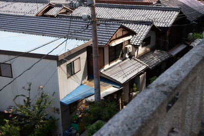 Low angle view of roof of building