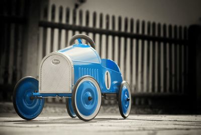 Close-up of toy car