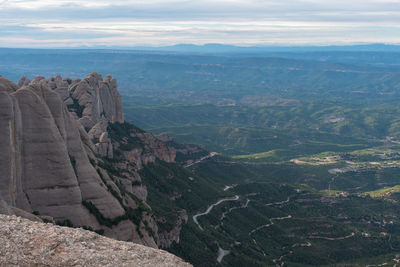 Aerial view of landscape against sky