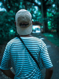 Portrait of man wearing mask