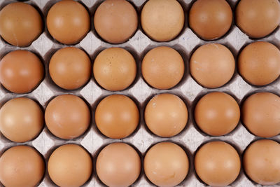 Full frame shot of eggs