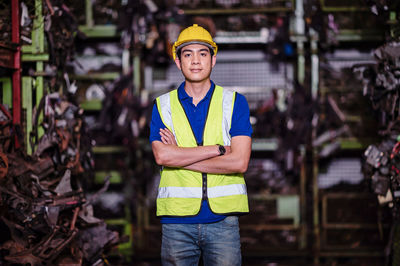 Portrait of man standing outdoors