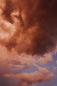 Low angle view of sky during sunset