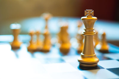 Close-up of chess board