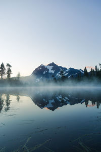 Sunrise at mt. baker, wa