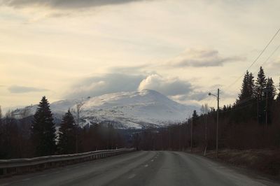 Country road passing through mountains