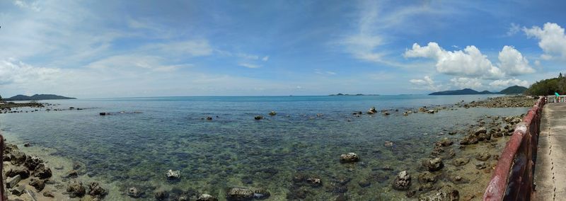 Panoramic view of sea against sky