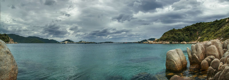 Panoramic view of sea against sky