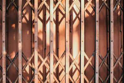 Close-up of metal fence