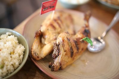 Close-up of food in plate