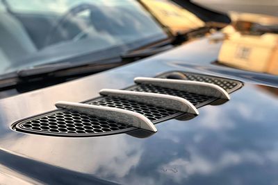 Close-up of vintage car on table