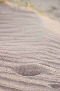 Close-up of sand at beach