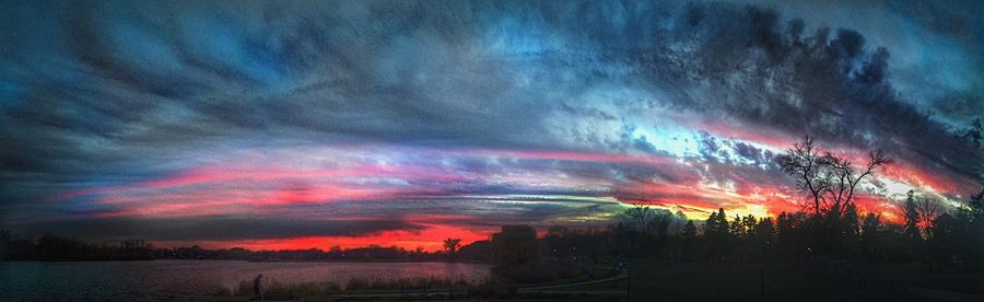 Dramatic sky over landscape