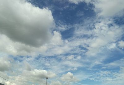 Low angle view of cloudy sky